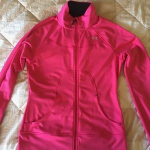 Under Armour Pink Semi-Fitted Athletic Jacket Size S